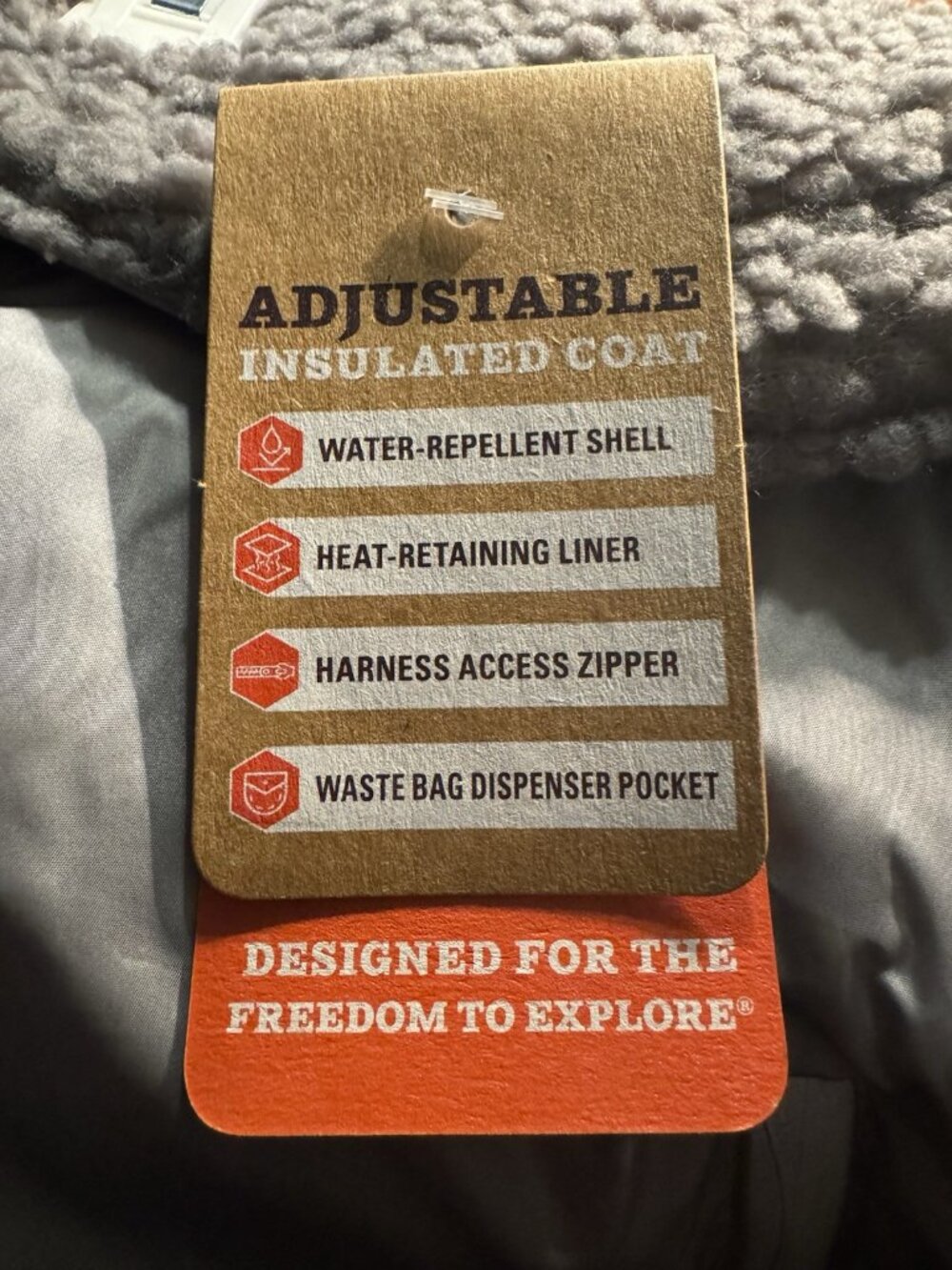 Arcadia Trail Dog Adjustable Insulated Coat Vest w Waste Bag Pocket Size Large - Picture 3 of 6